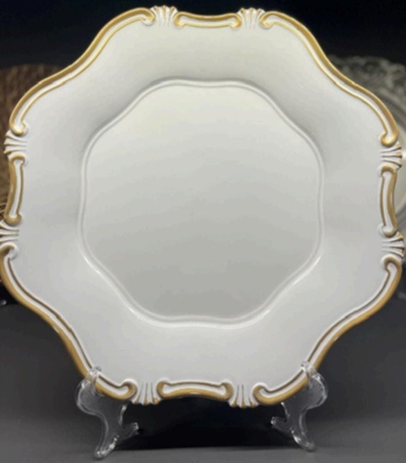 sousplat-branco-dourado2 Sulplast Branco com Dourado - Imagem 1